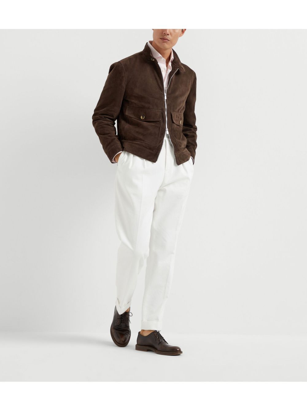 Brunello Cucinelli Jackets Nero Suede