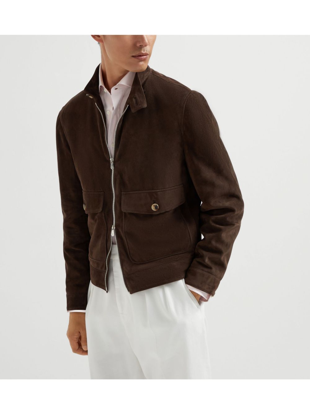 Brunello Cucinelli Jackets Nero Suede