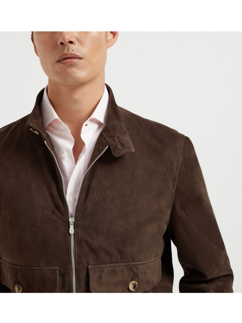Brunello Cucinelli Jackets Nero Suede