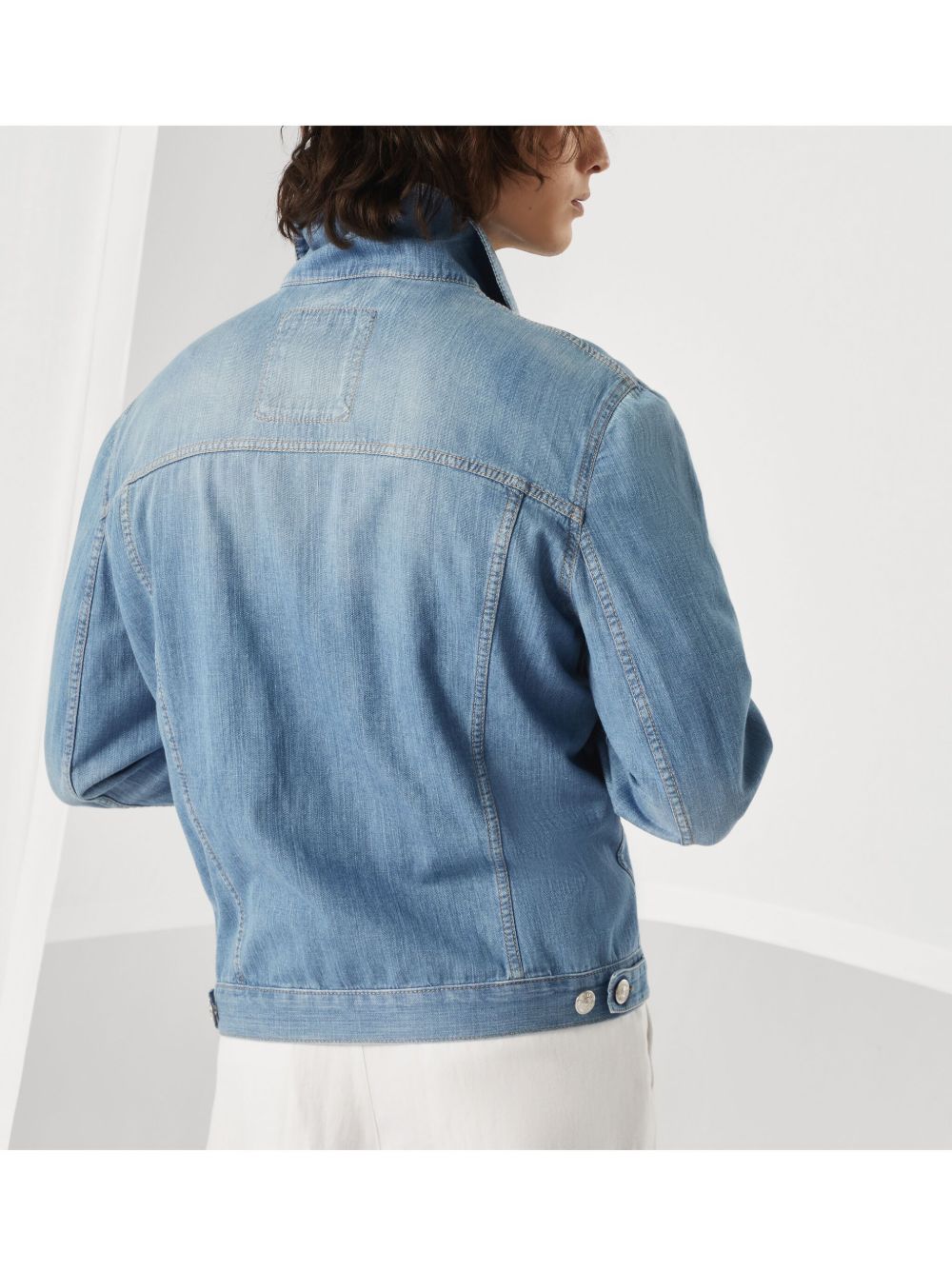 Brunello Cucinelli Coats Azzurro Cotton
