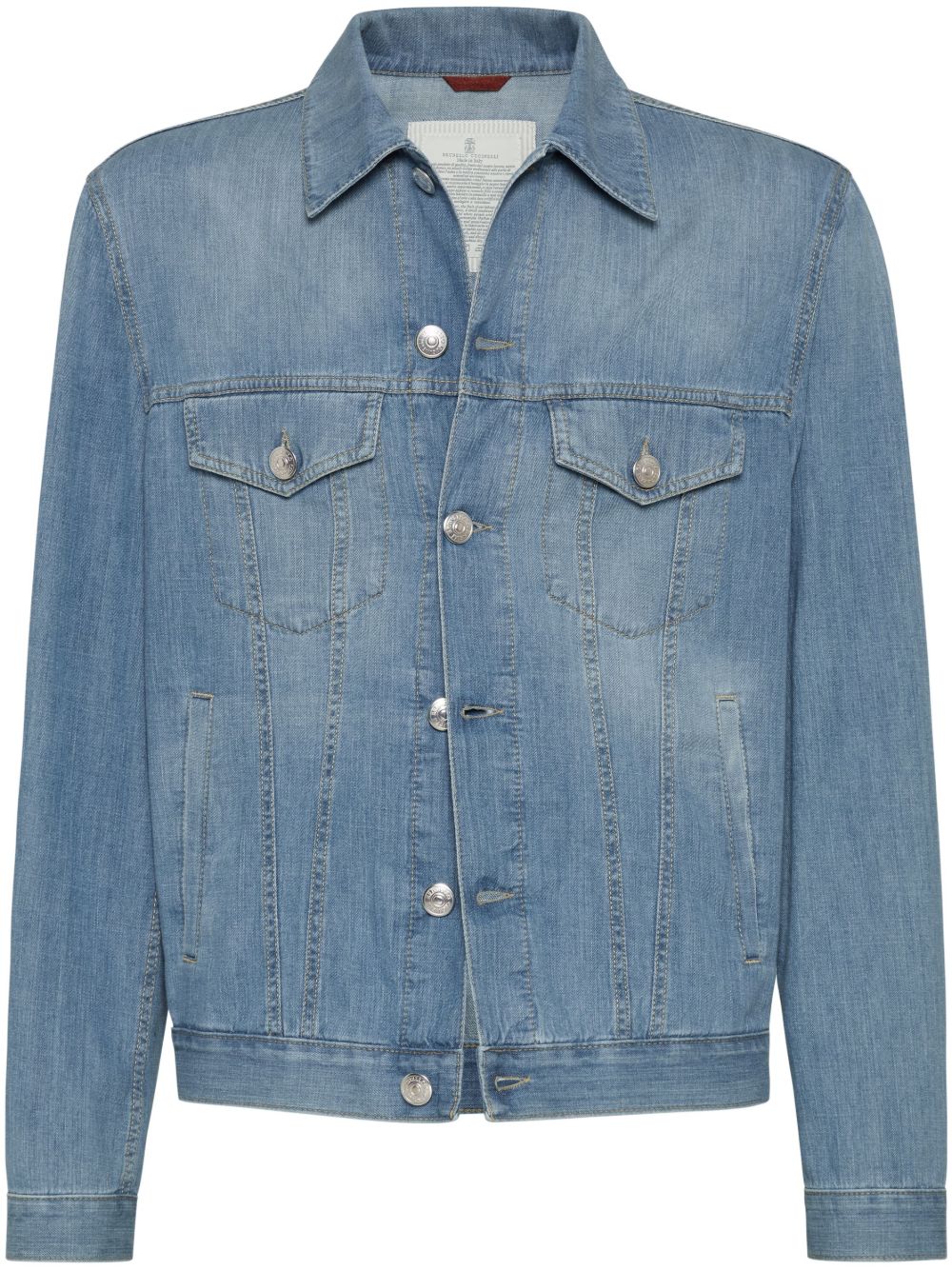 Brunello Cucinelli Coats Azzurro Cotton