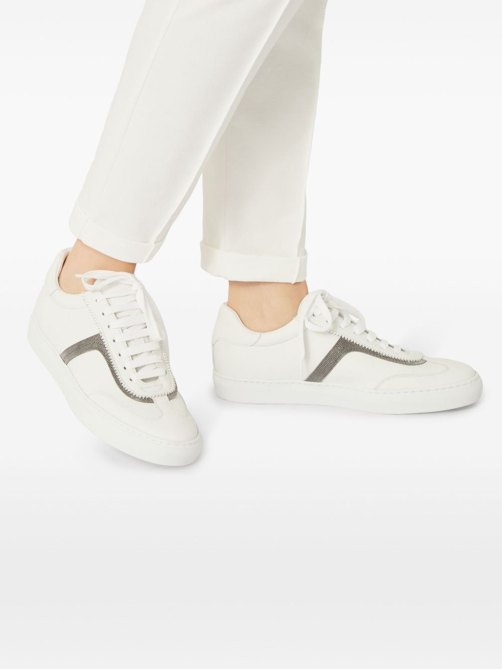 Brunello Cucinelli Sneakers Bianco Leather