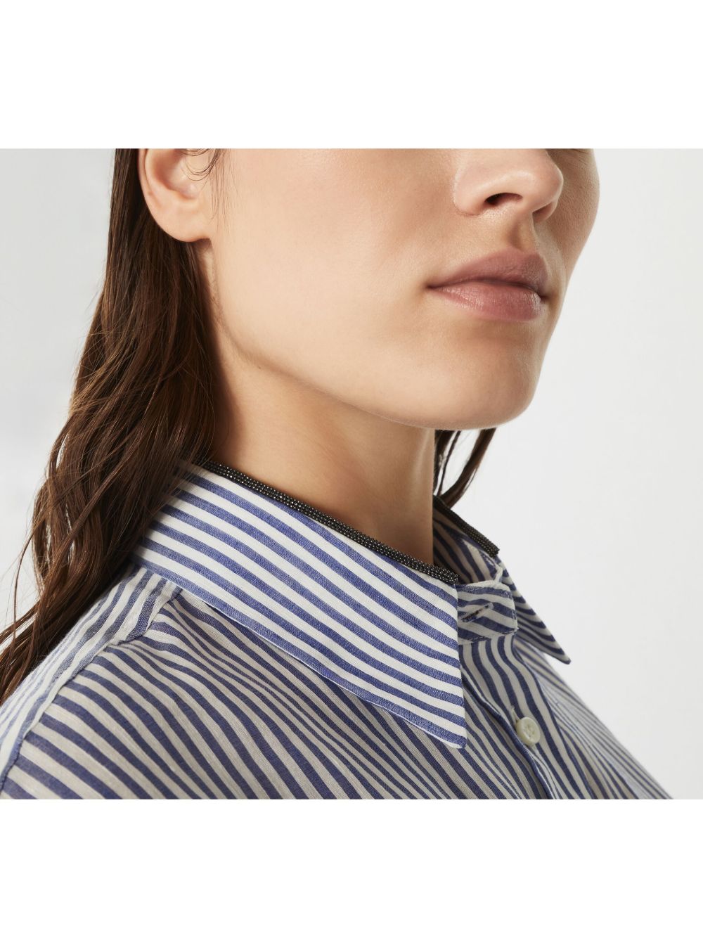 Brunello Cucinelli Shirts Azzurro Mother Of Pearl