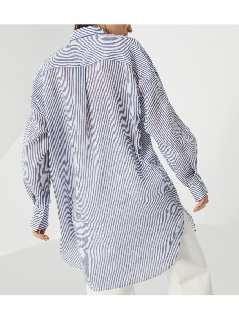 Brunello Cucinelli Shirts Azzurro Mother Of Pearl