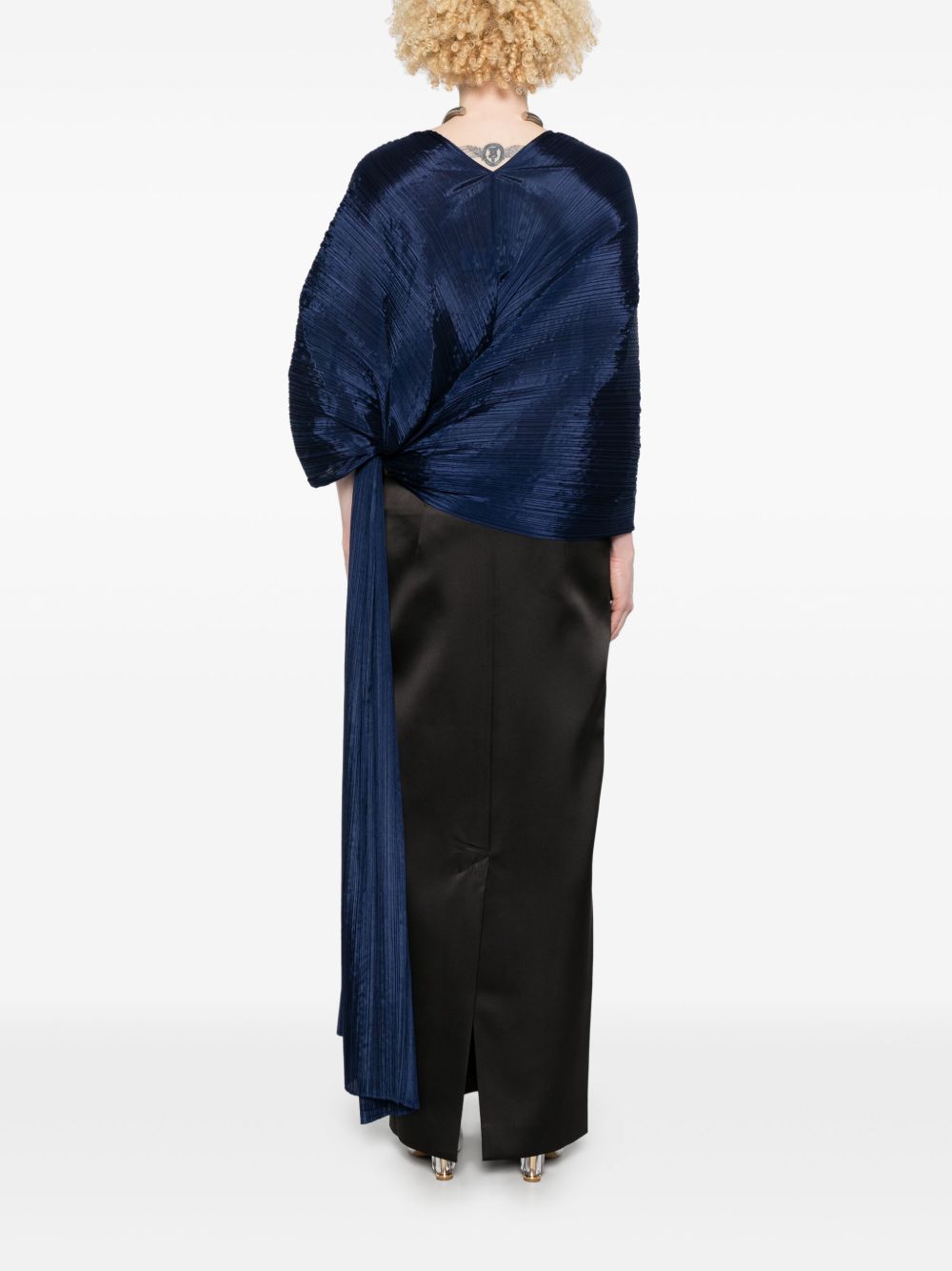 Pleats Please Scarfs Blue Polyester