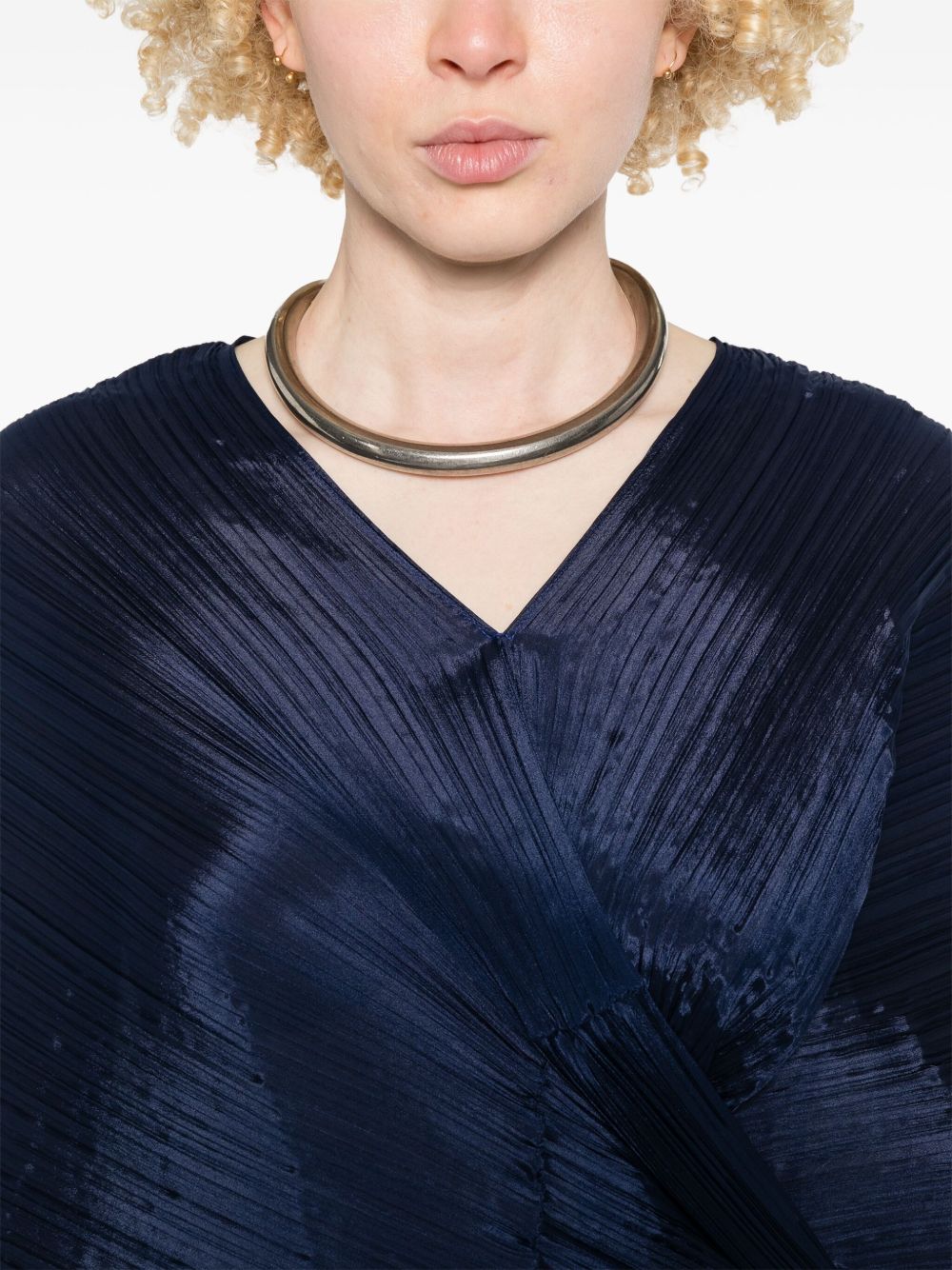Pleats Please Scarfs Blue Polyester