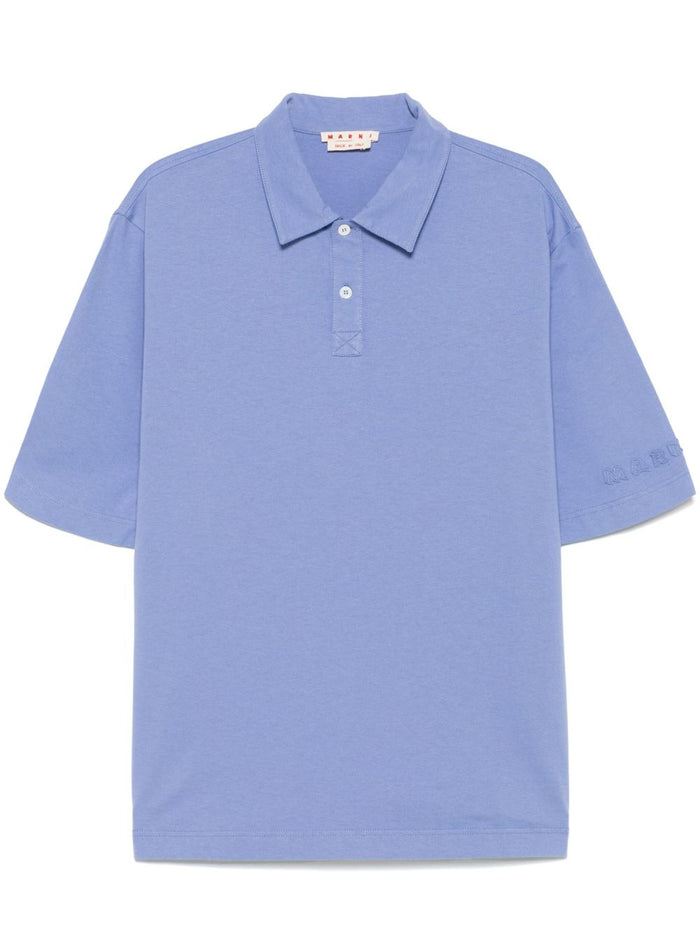 Marni T-Shirts And Polos Clear Blue Cotton