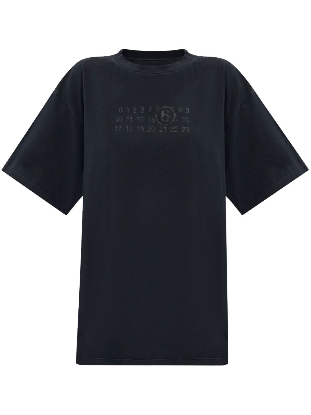 Mm6 Maison Margiela T-Shirts And Polos Black Cotton