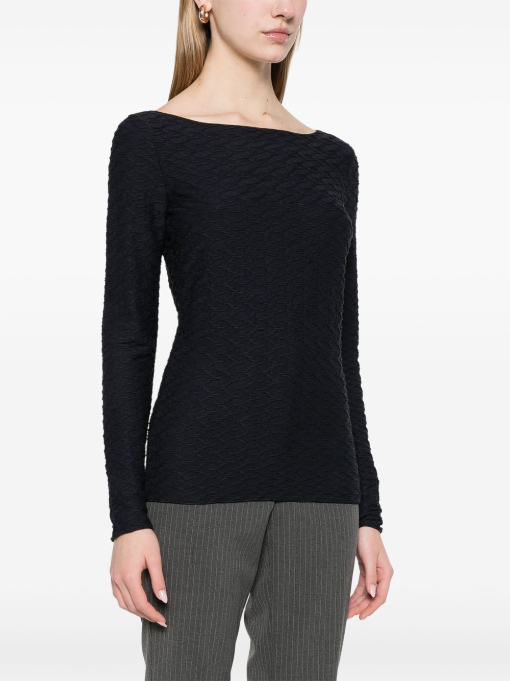 Emporio Armani Sweaters Blu Polyester Viscose Elastane