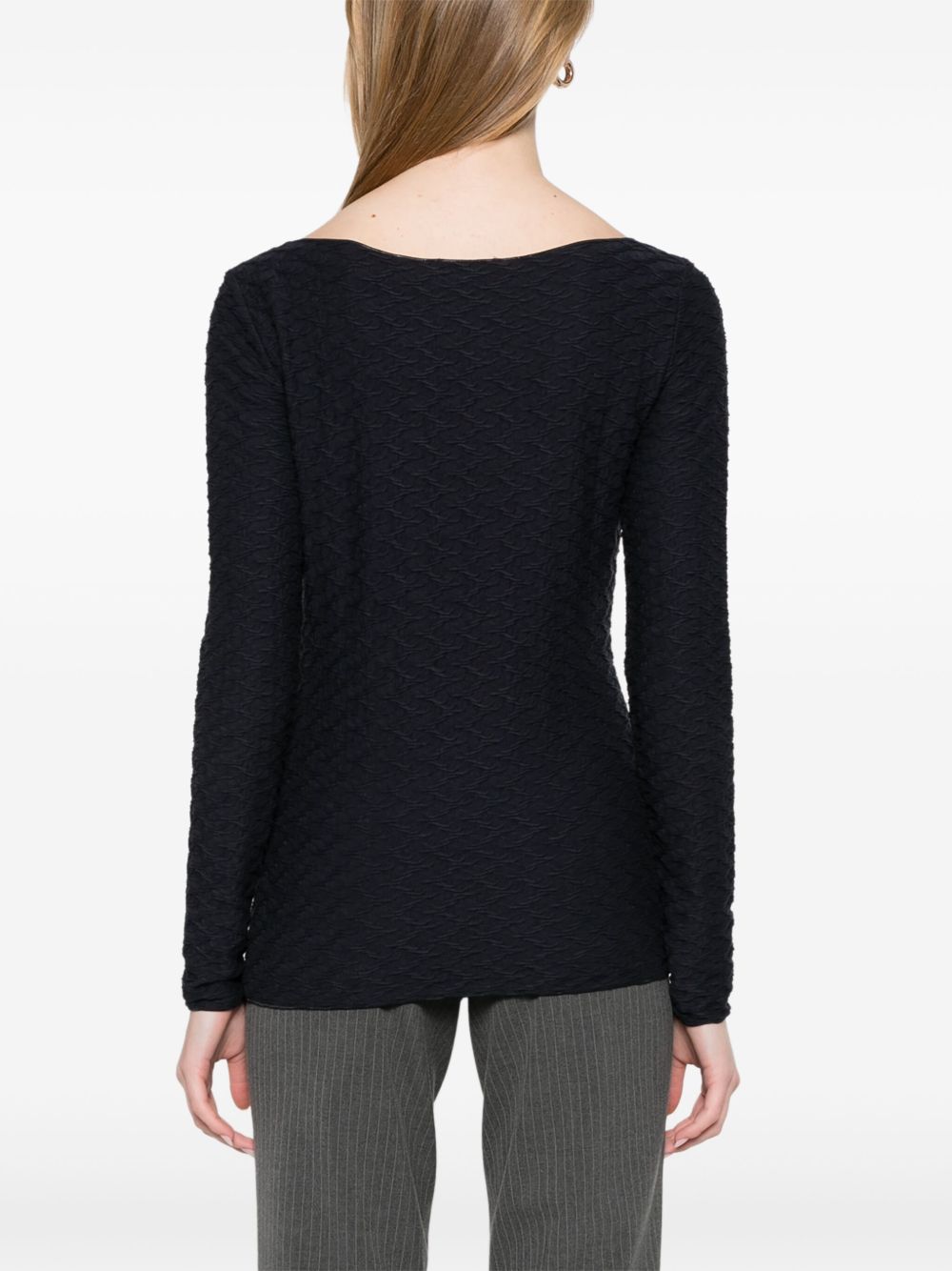 Emporio Armani Sweaters Blu Polyester Viscose Elastane