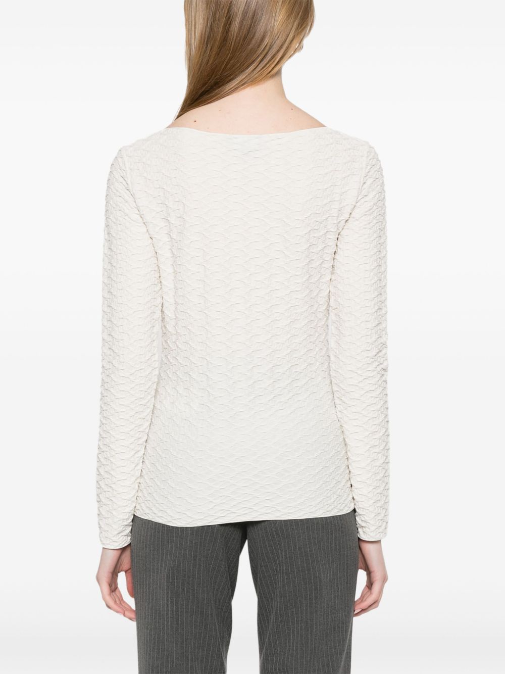 Emporio Armani Sweaters Bianco Polyester Viscose Elastane