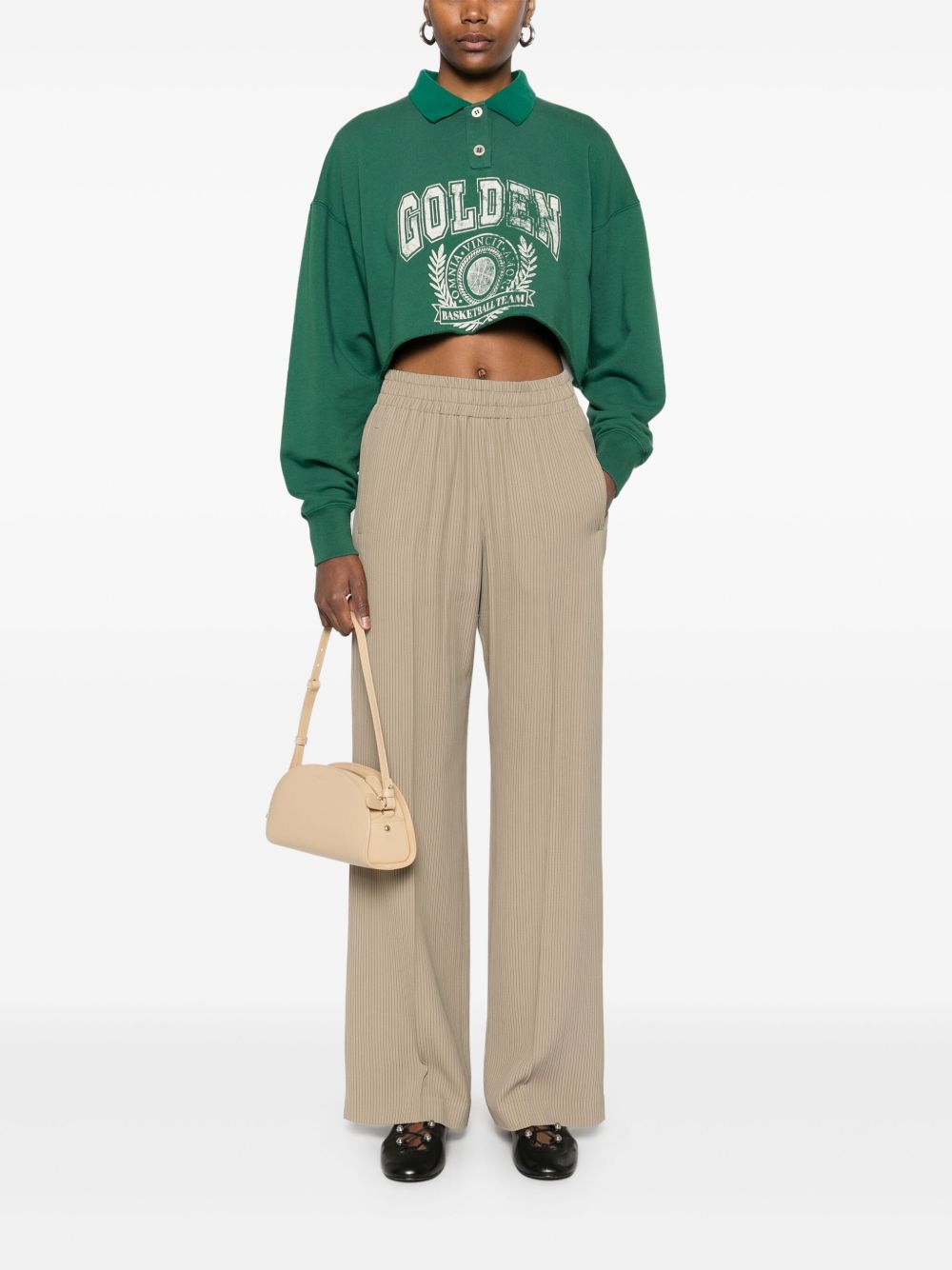 Golden Goose Trousers Beige Viscose