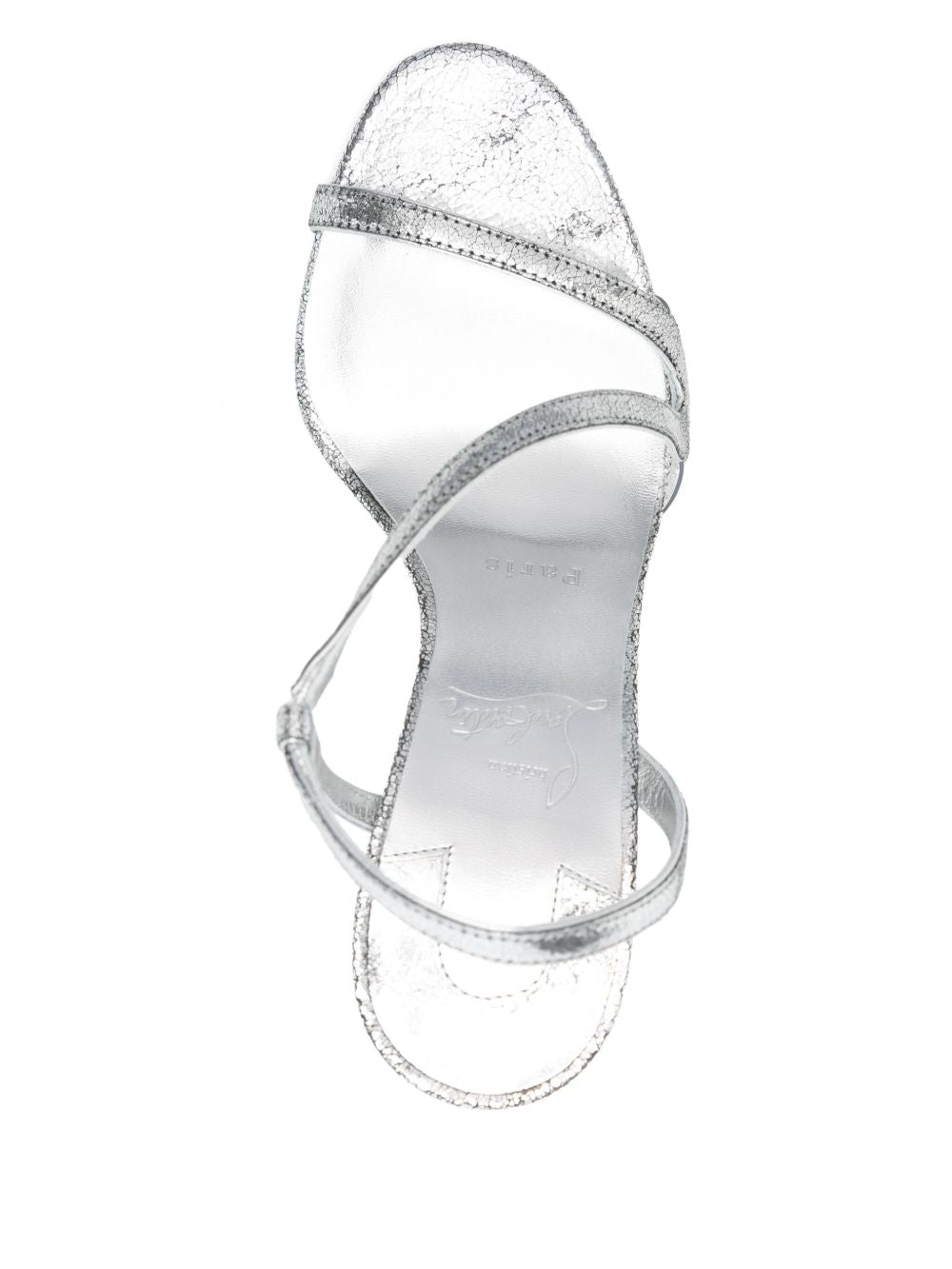Christian Louboutin Sandals Silver Calf Leather