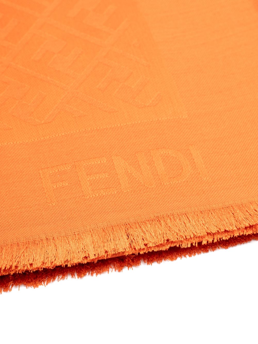 Fendi Scarfs Orange Silk Wool
