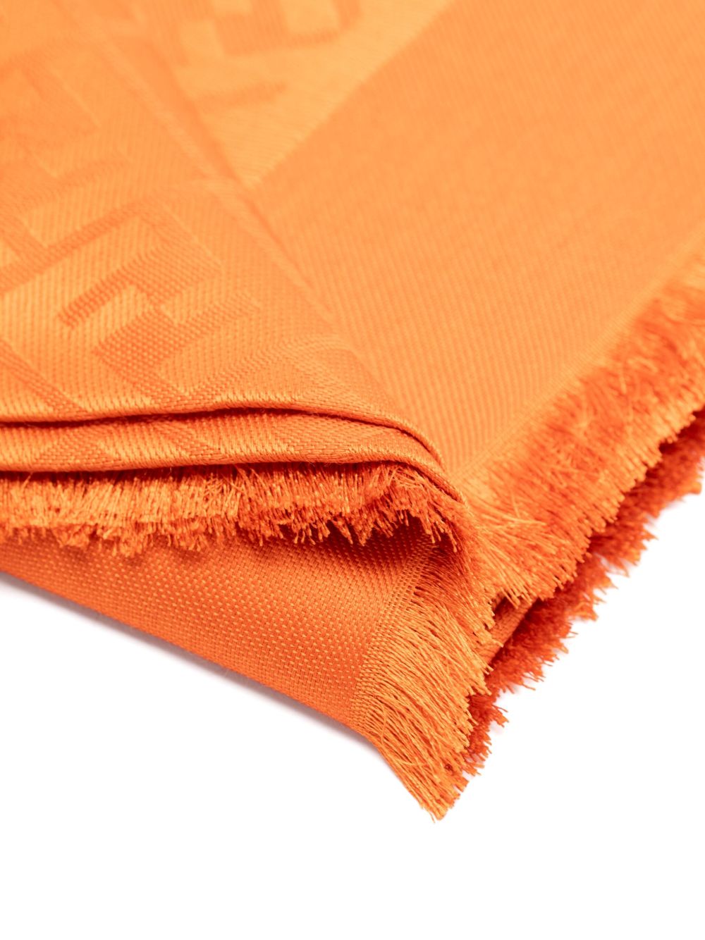 Fendi Scarfs Orange Silk Wool