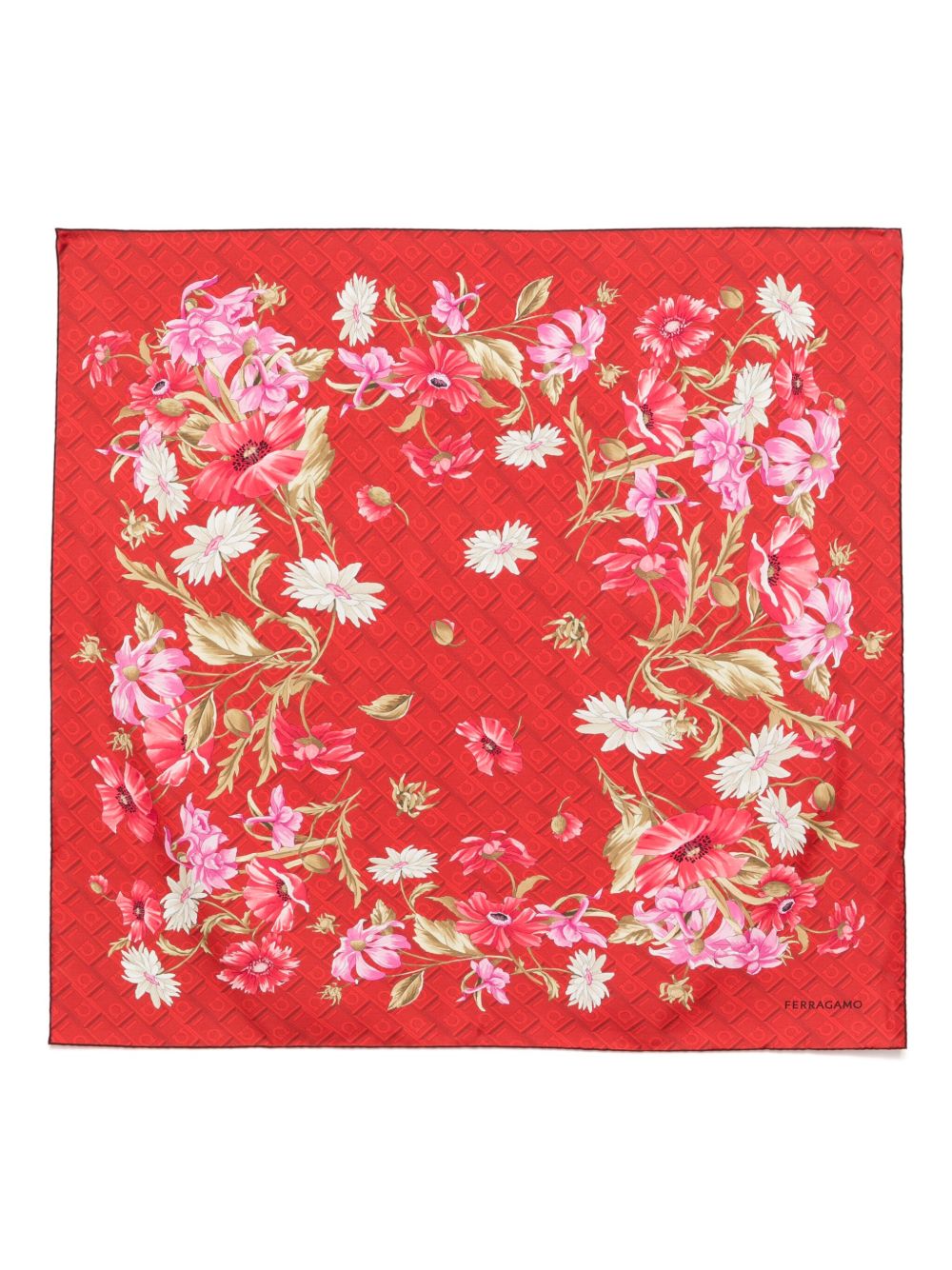 Ferragamo Scarfs Red Silk