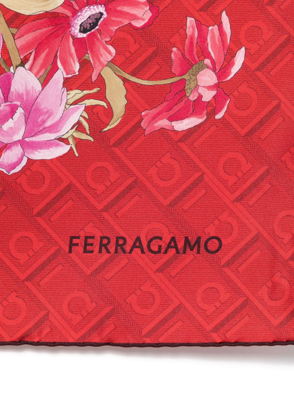 Ferragamo Scarfs Red Silk