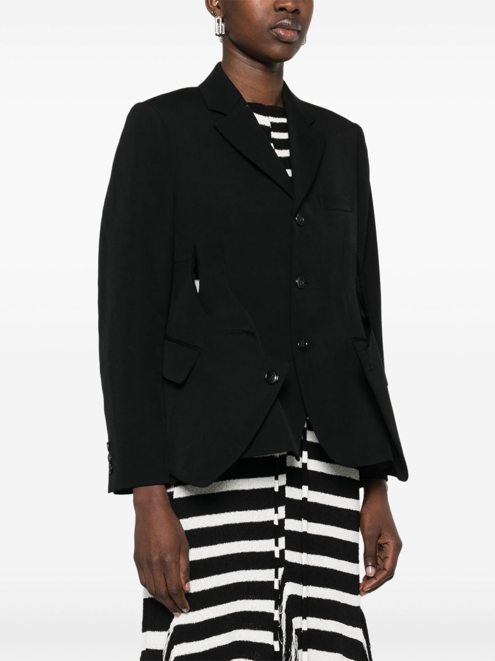 Comme Jackets Black Wool