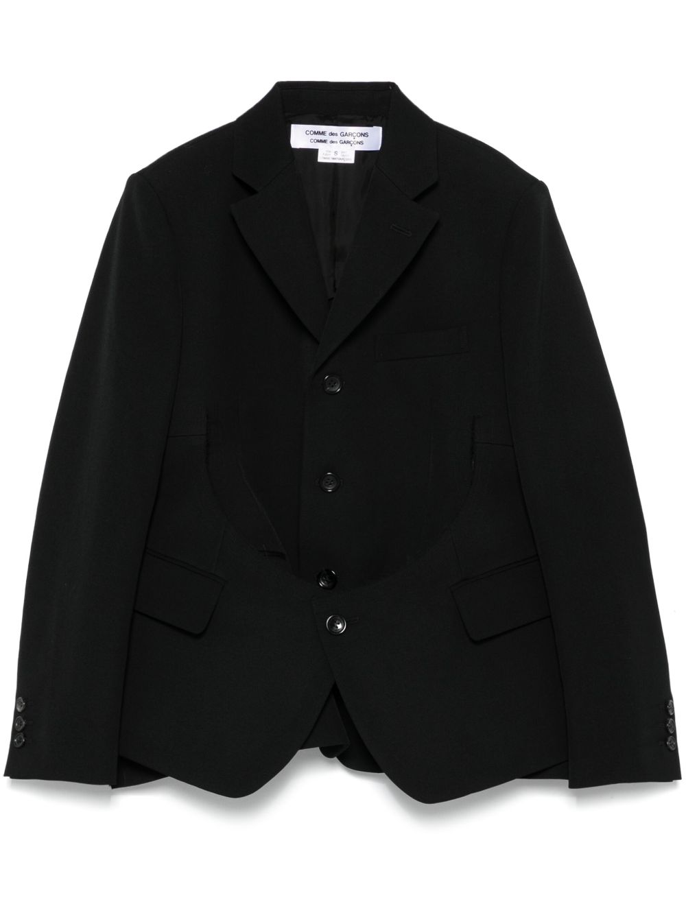 Comme Jackets Black Wool