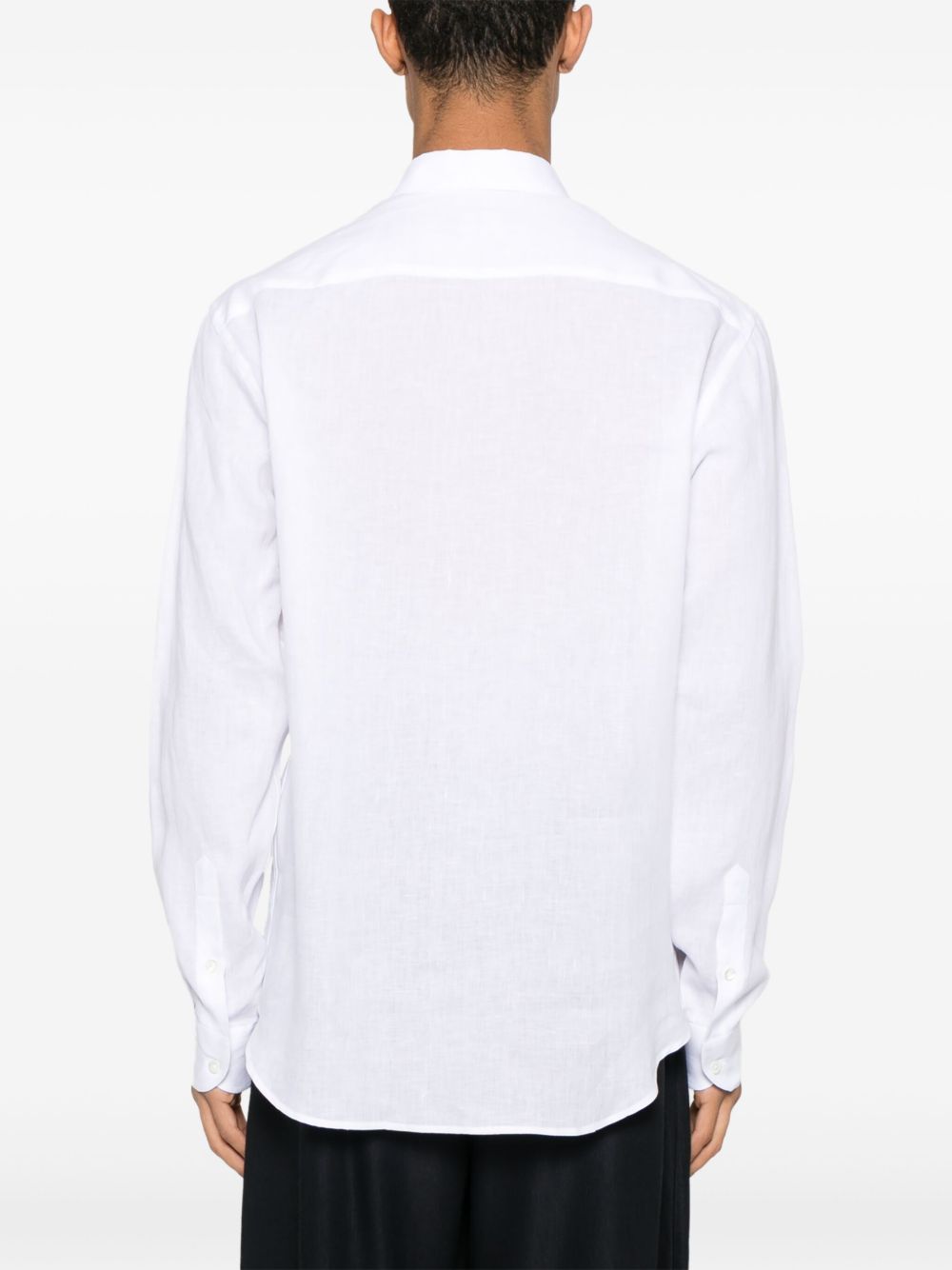 Emporio Armani Shirts Bianco Linen/flax