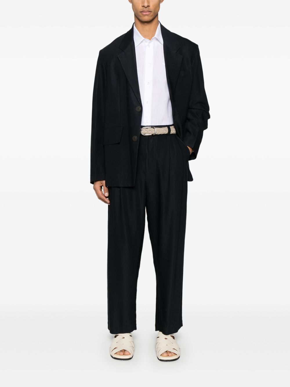 Emporio Armani Shirts Bianco Linen/flax