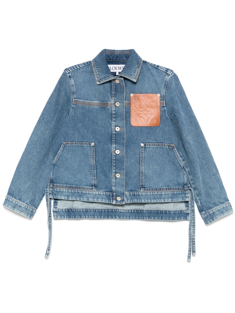 Loewe Coats Blue Cotton