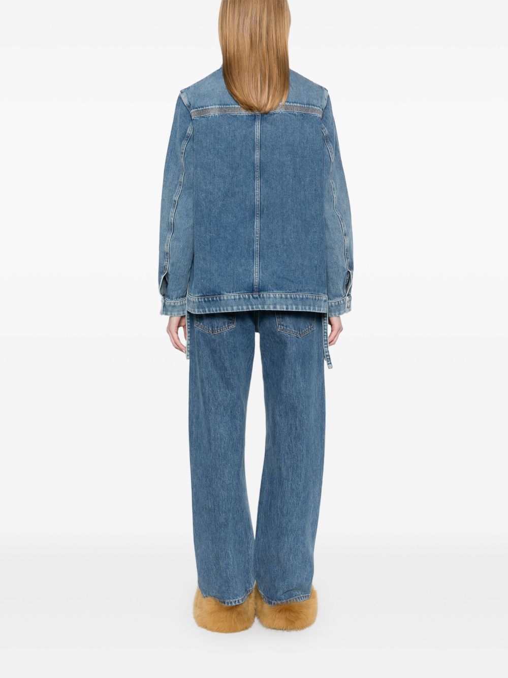 Loewe Coats Blue Cotton