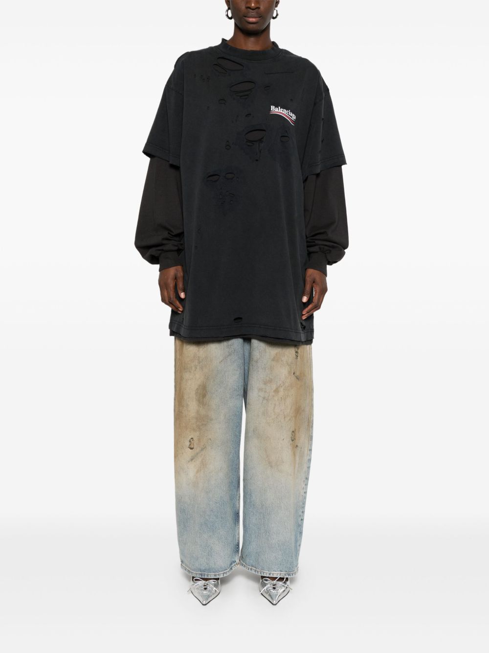 Balenciaga T-Shirts And Polos Black Cotton