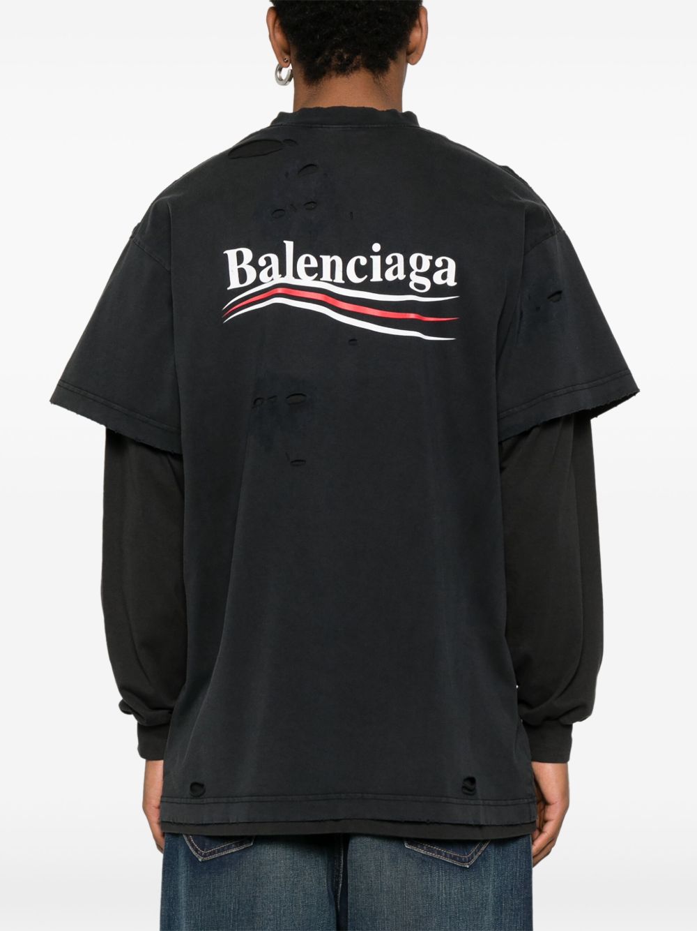 Balenciaga T-Shirts And Polos Black Cotton