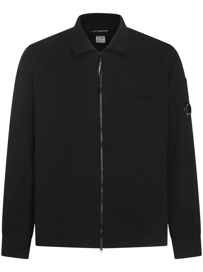 C.p.company Coats Black Fabric