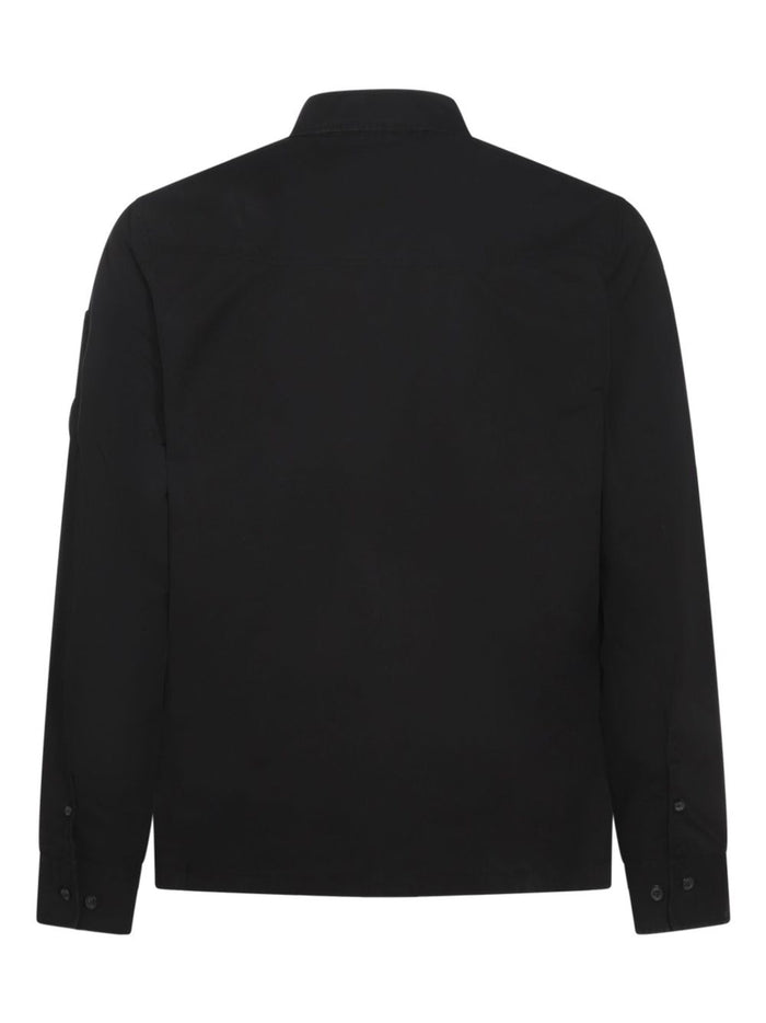 C.p.company Coats Black Fabric