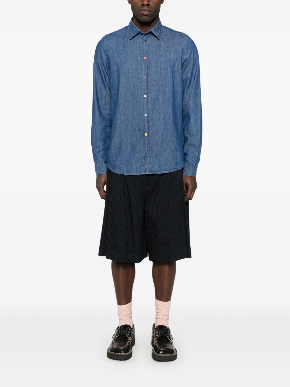 Ps By Paul Smith Shirts Blue Organic Cotton