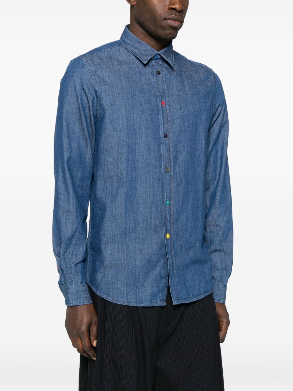 Ps By Paul Smith Shirts Blue Organic Cotton
