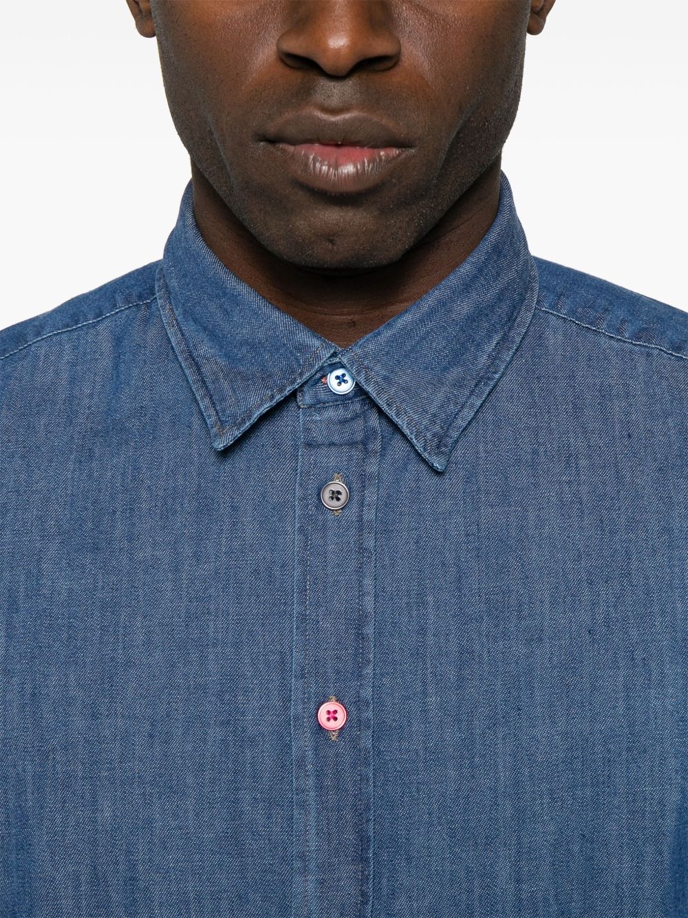 Ps By Paul Smith Shirts Blue Organic Cotton