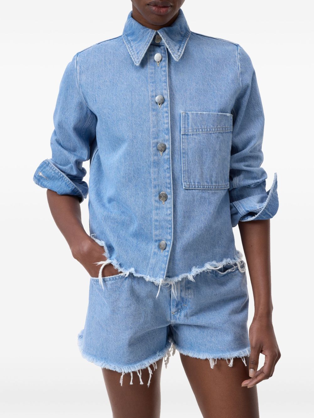 Closed Coats Clear Blue Cotton