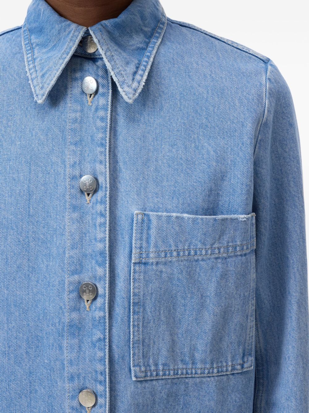 Closed Coats Clear Blue Cotton