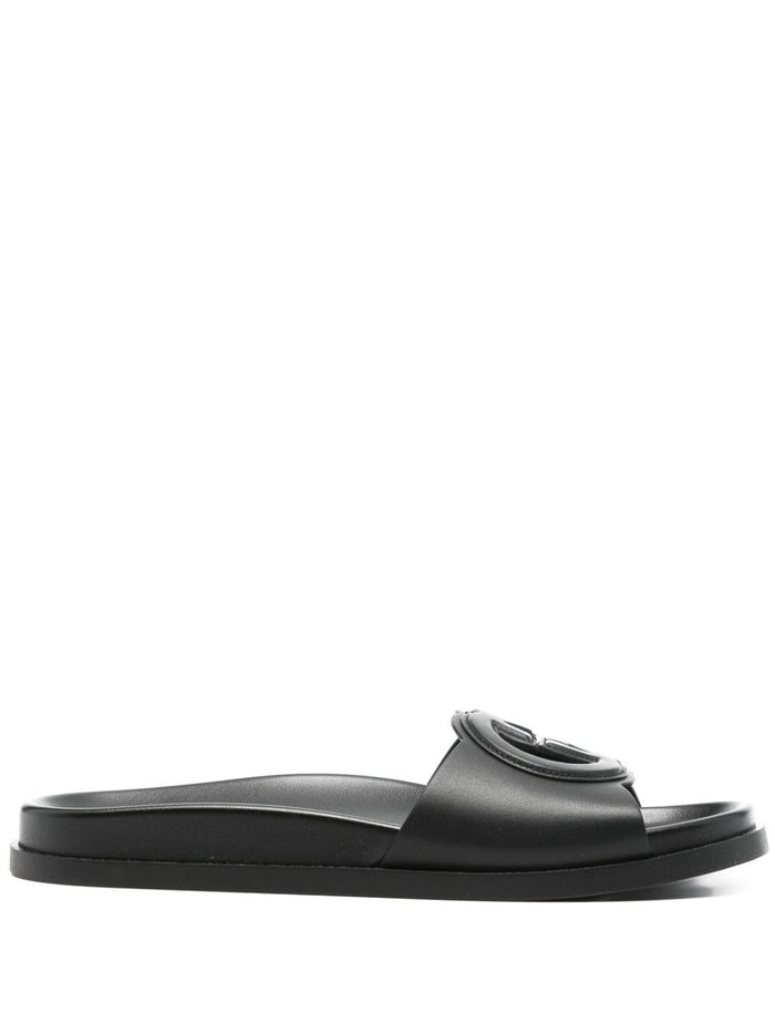 Gucci Sandals Black Calf Leather