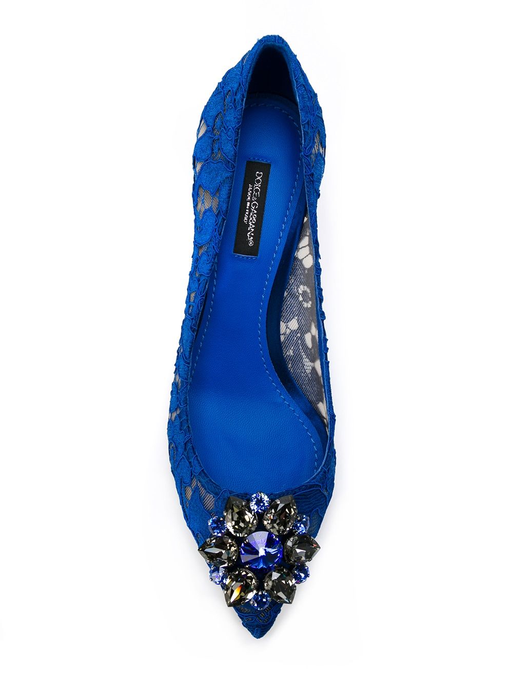 Dolce & Gabbana With Heel Blue Silk