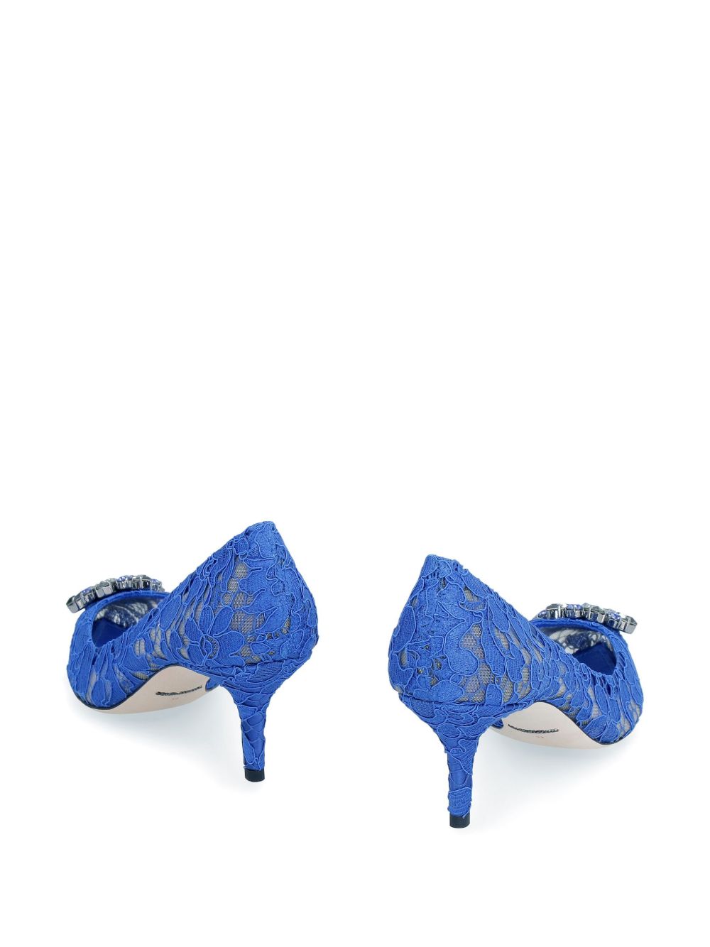 Dolce & Gabbana With Heel Blue Silk