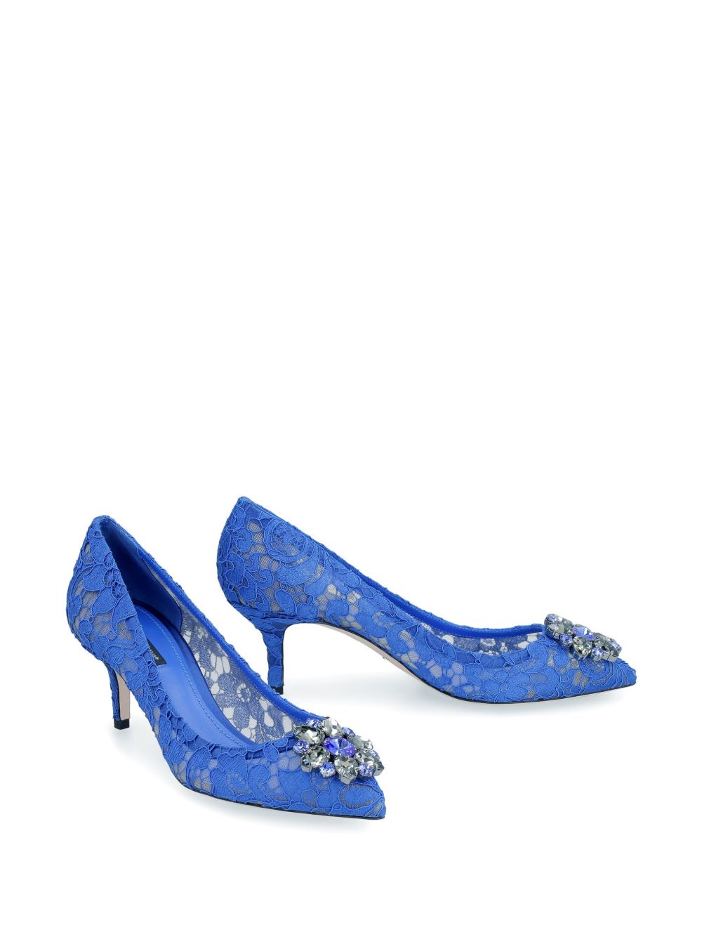 Dolce & Gabbana With Heel Blue Silk