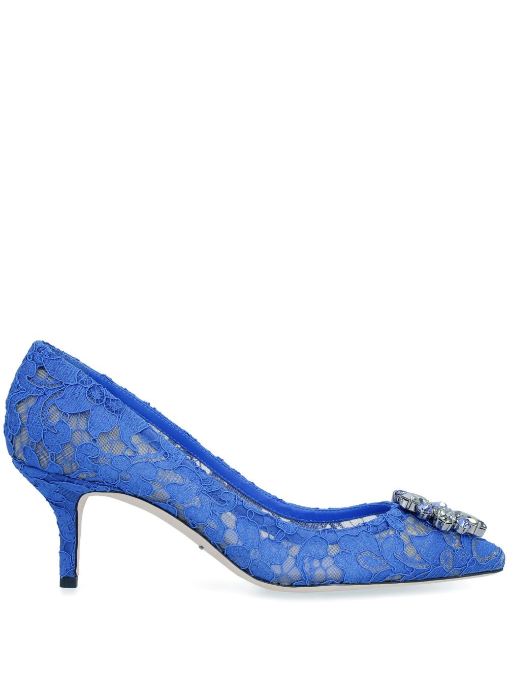 Dolce & Gabbana With Heel Blue Silk