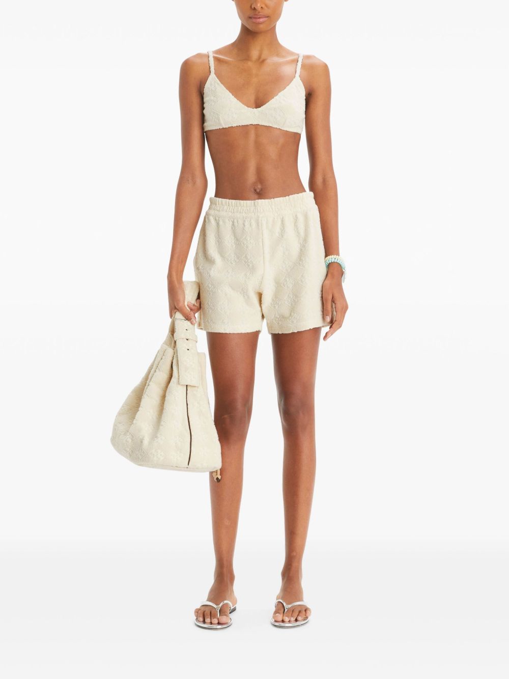 Tory Burch Shorts Ivory Cotton