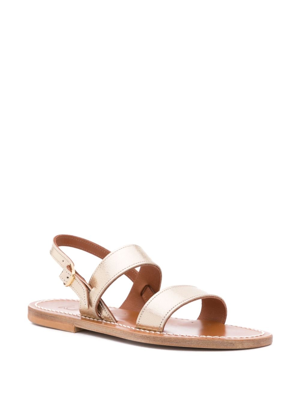 K Jacques St Tropez Sandals Golden Lining: Calf Leather