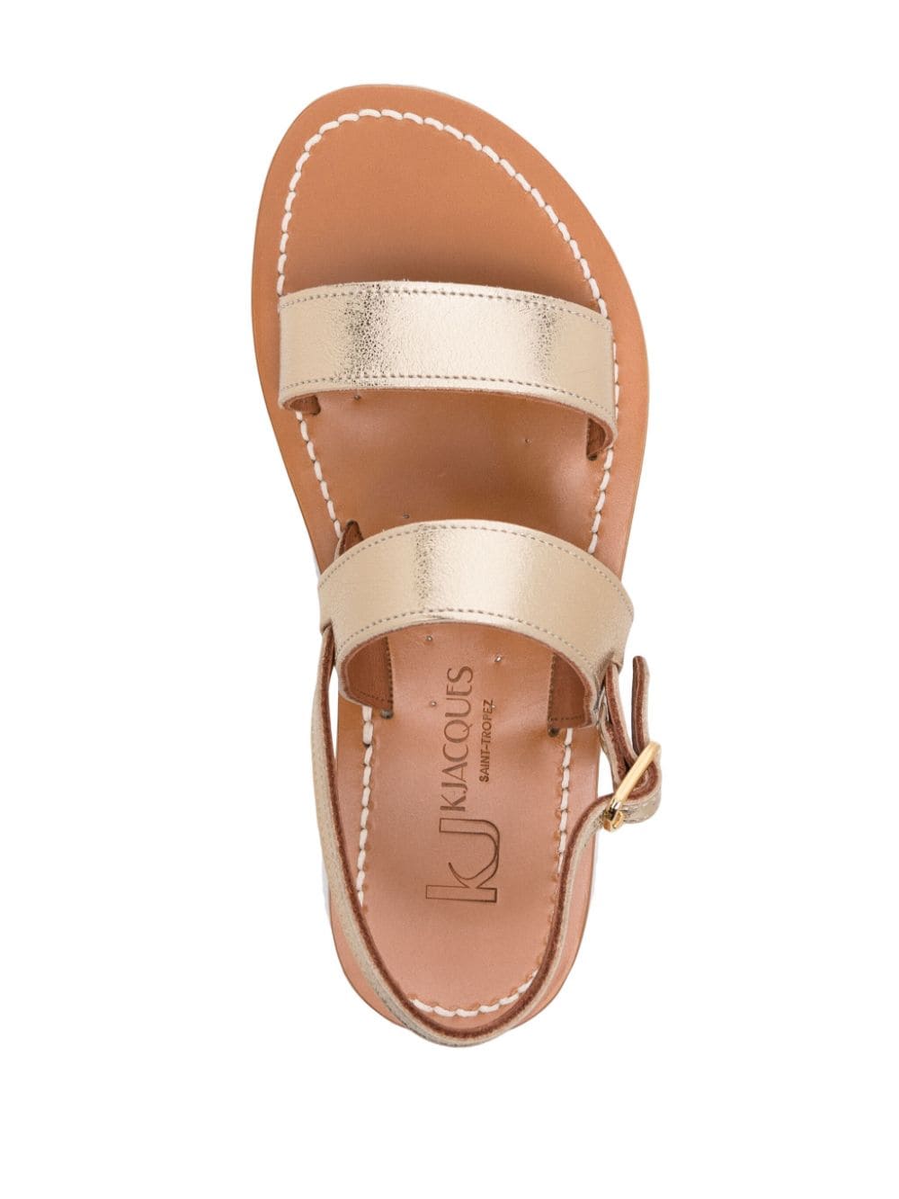 K Jacques St Tropez Sandals Golden Lining: Calf Leather