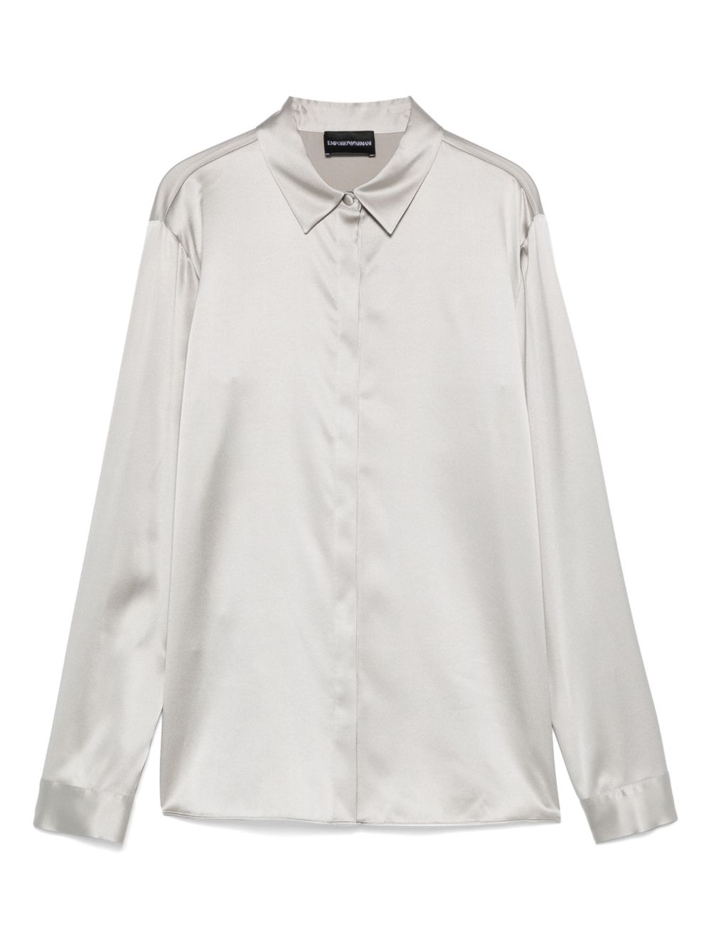 Emporio Armani Shirts Tortora Silk Elastane