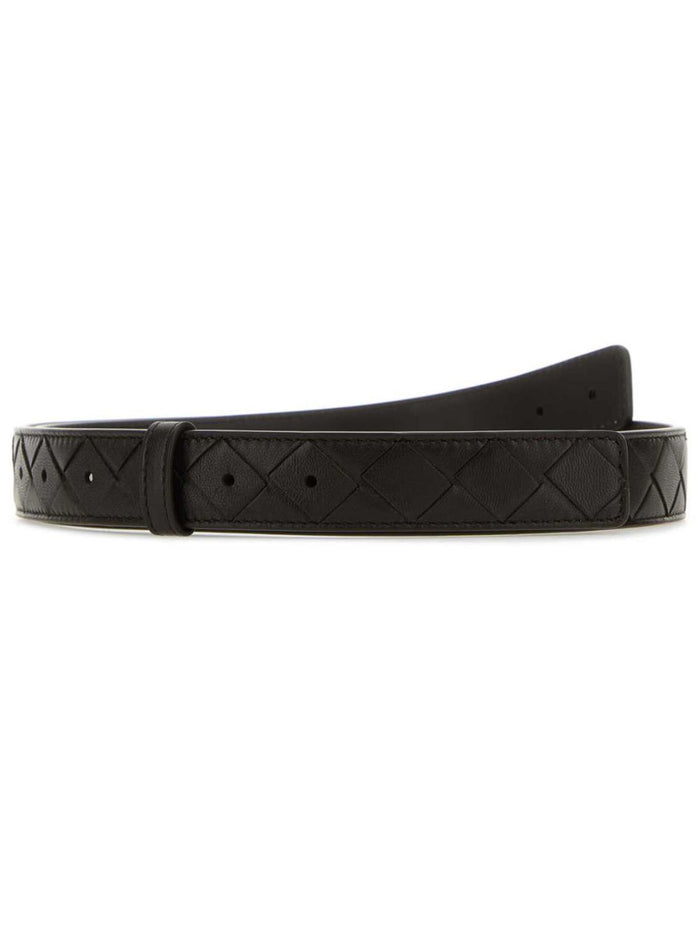 Bottega Veneta Belts Black Lambskin
