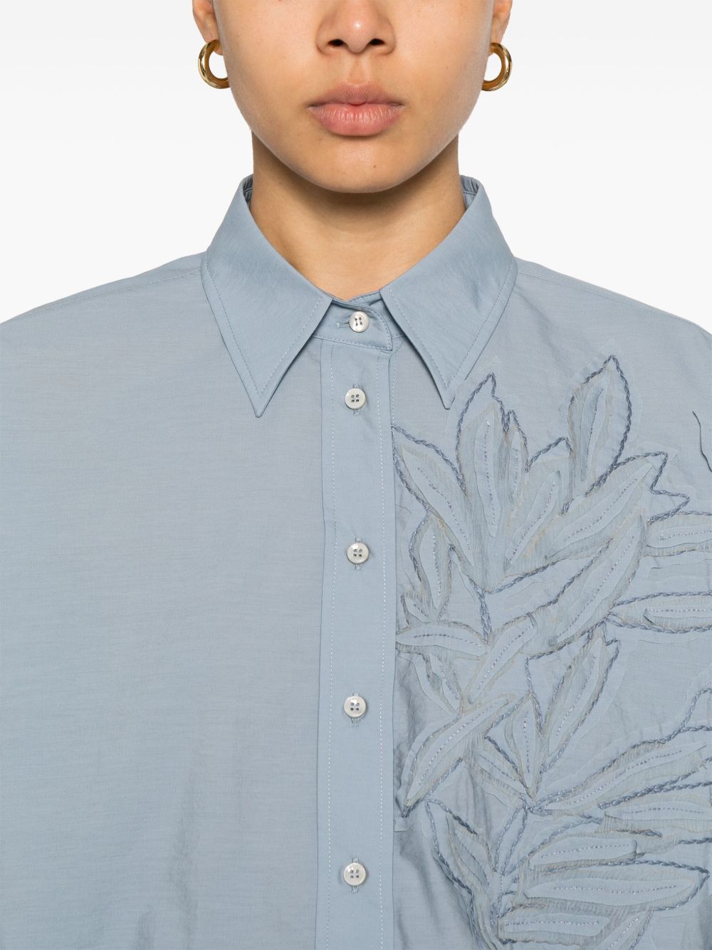 Brunello Cucinelli Shirts Grigio Cotton Polyamide