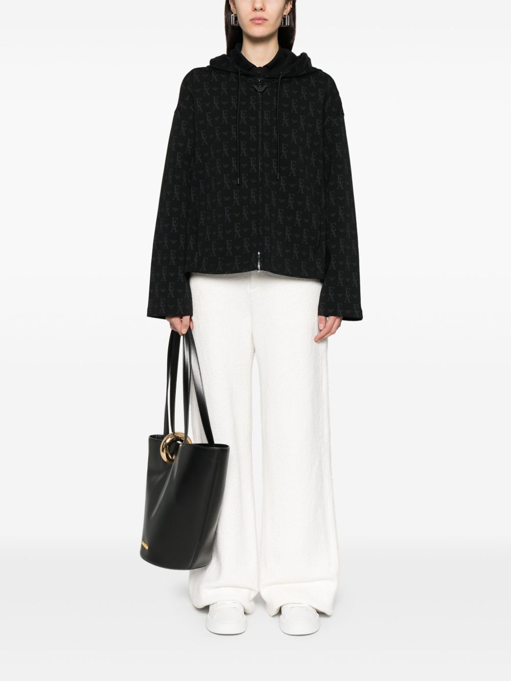 Emporio Armani Sweaters Nero Cotton Polyester Elastane