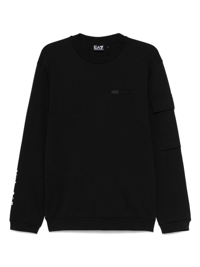 Ea7 Sweaters Nero Outer: Cotton
