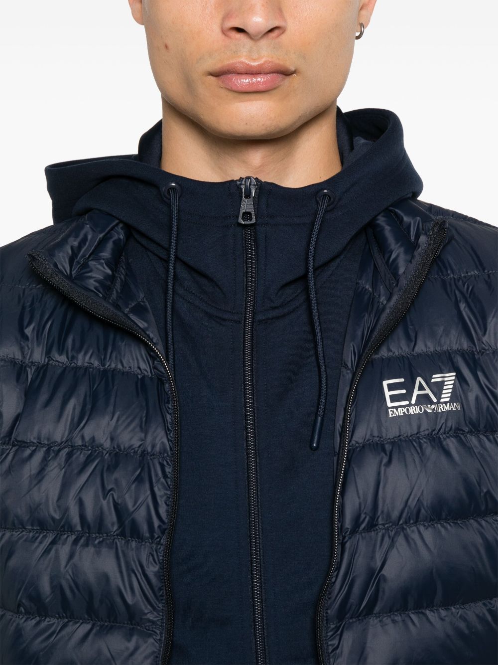 Ea7 Coats Blu Lining: Polyamide
